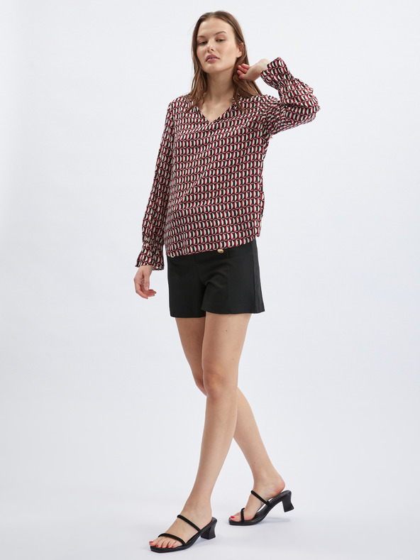 Orsay Rot-weiß gemusterte Damenbluse ORSAY