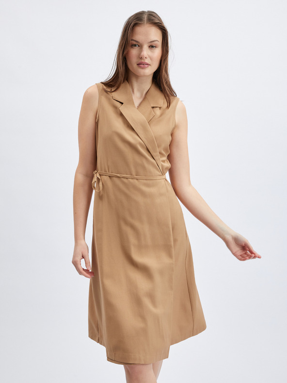 Orsay Hellbraunes Damen-Wickelkleid ORSAY