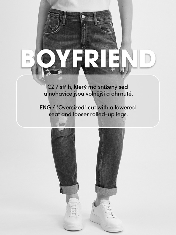 Orsay Dunkelblaue Damen-Cropped-Boyfriend-Jeans ORSAY