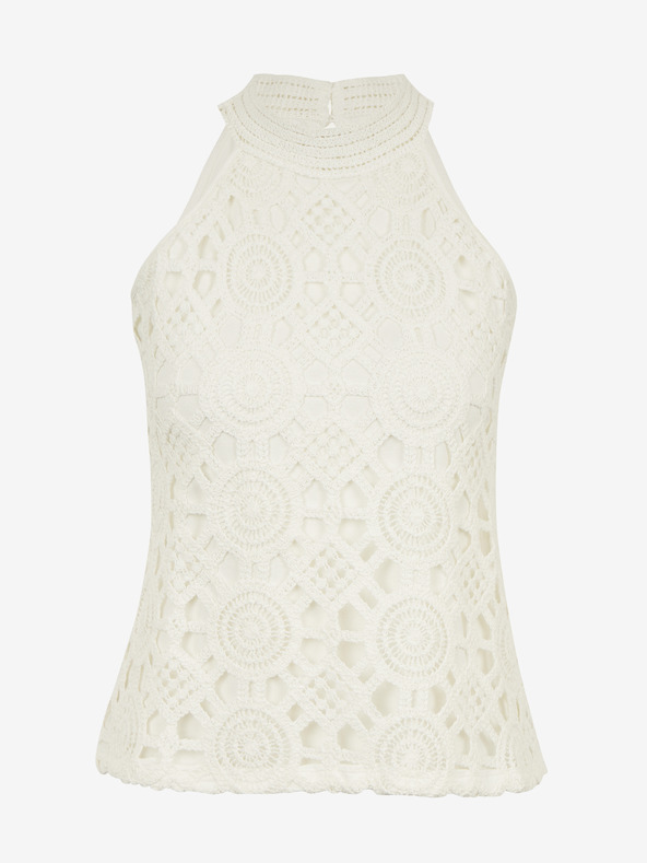 Orsay Cremefarbenes Damen-Spitzentop ORSAY
