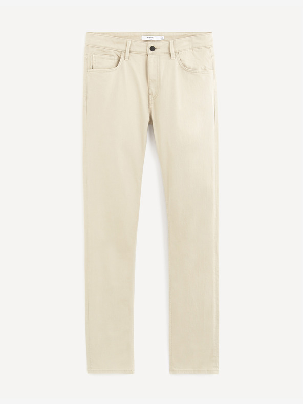 Celio Cremefarbene Jeans mit gerader Passform Celio Jopry