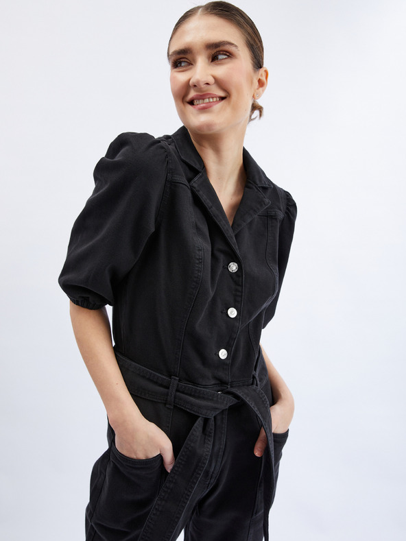 Orsay Schwarzer Denim-Overall für Damen ORSAY