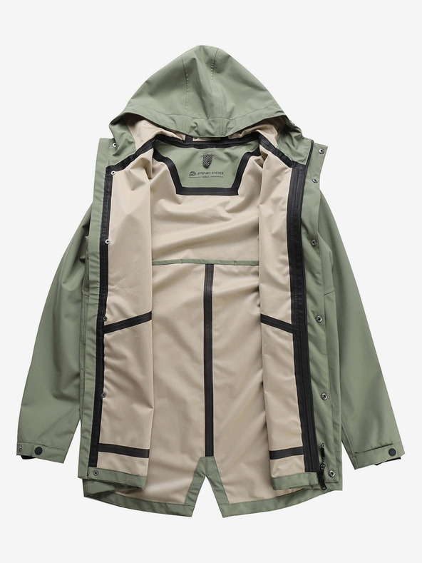 ALPINE PRO Wasserdichte Herrenjacke mit Membrane ptx ALPINE PRO PERFET grün