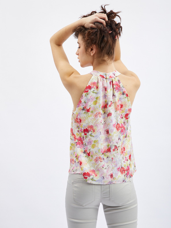 Orsay Rosa und cremefarbene Damenbluse ORSAY