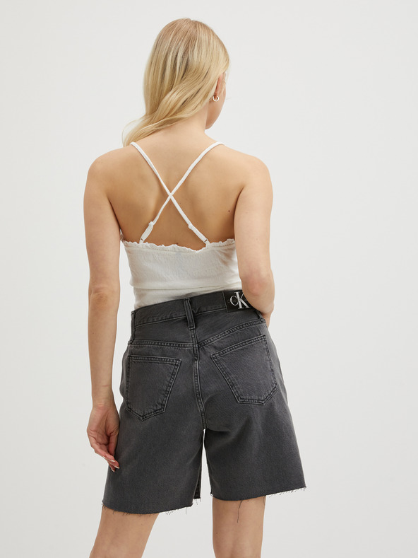 Pieces Weißer Damen-Bodysuit Pieces Leaf