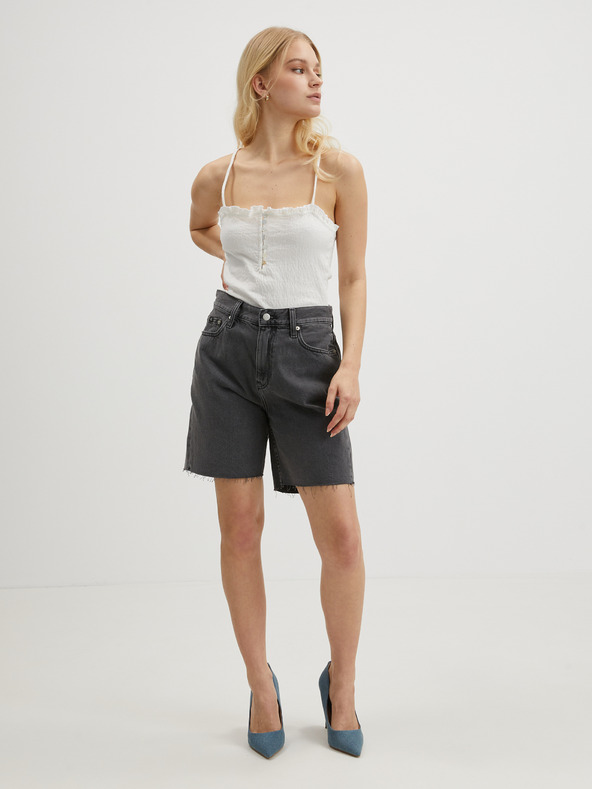 Pieces Weißer Damen-Bodysuit Pieces Leaf