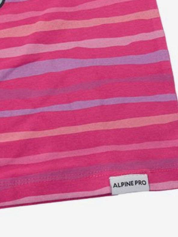 ALPINE PRO Dunkelrosa gemustertes Tank-Top für Mädchen ALPINE PRO Holso