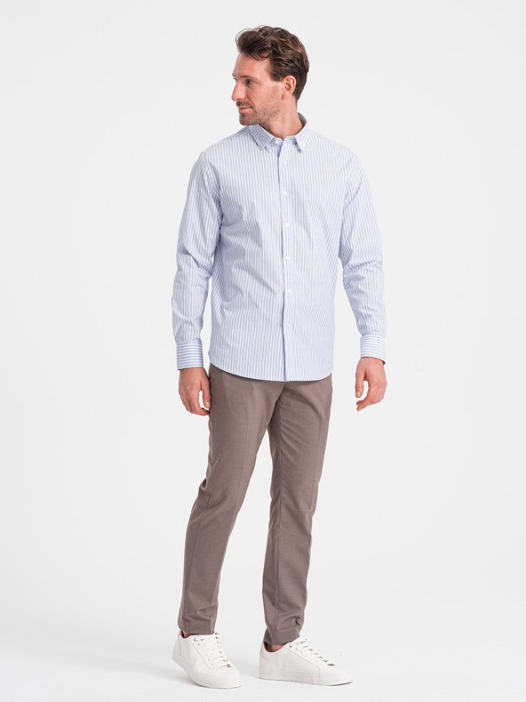 Ombre Clothing Hellblau Herren gestreiftes Hemd Ombre Kleidung