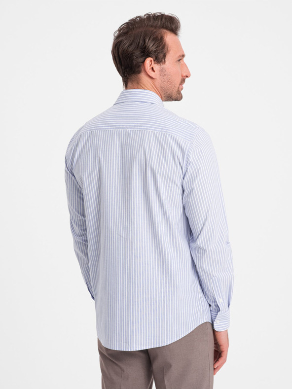 Ombre Clothing Hellblau Herren gestreiftes Hemd Ombre Kleidung