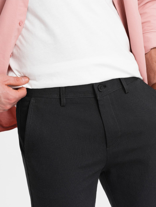 Ombre Clothing Dunkelgraue Herren-Chinohose Ombre Clothing