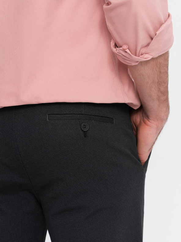 Ombre Clothing Dunkelgraue Herren-Chinohose Ombre Clothing