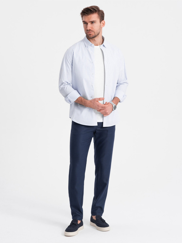 Ombre Clothing Dunkelblau Herren Slim Fit Chino Hose Ombre Kleidung