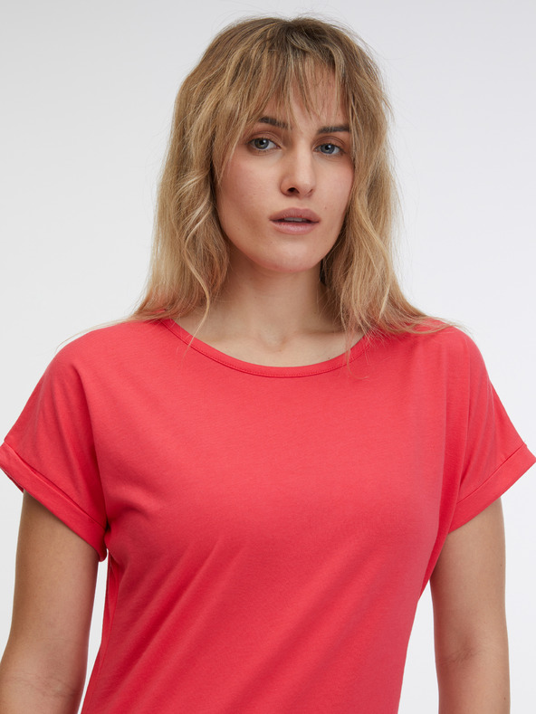 Sam 73 Korallfarbenes Damen-T-Shirt SAM 73 Cristina