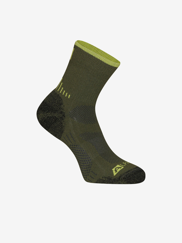 ALPINE PRO Grüne Socken aus Merinowolle ALPINE PRO Kerowe