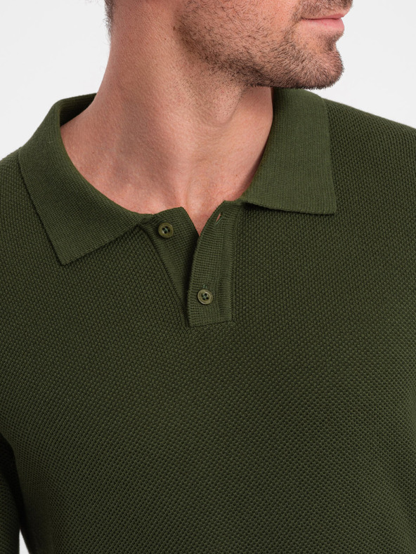 Ombre Clothing Grünes Herren-Poloshirt Ombre Clothing