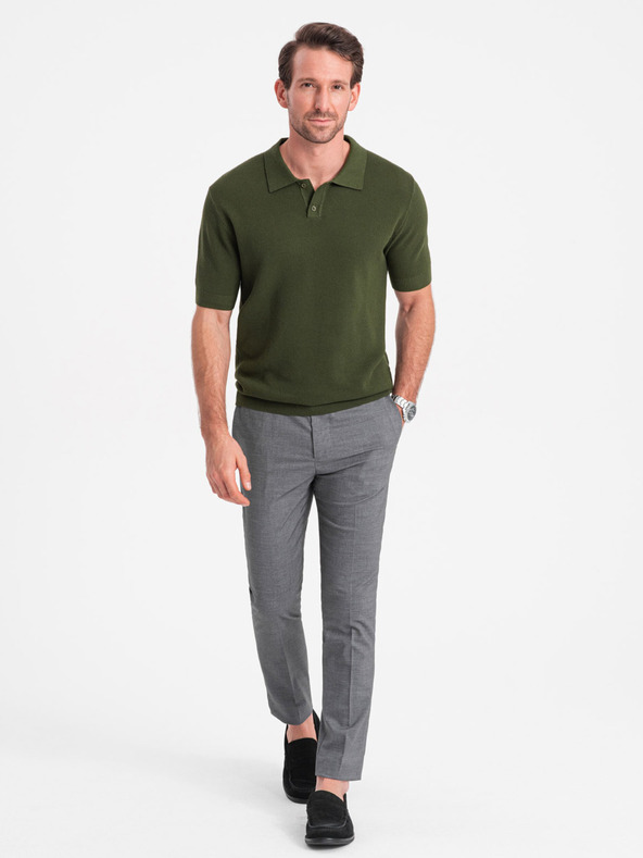 Ombre Clothing Grünes Herren-Poloshirt Ombre Clothing