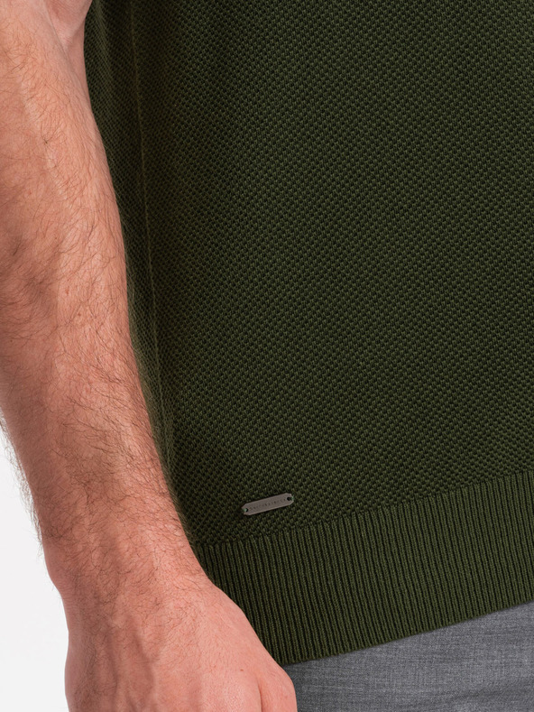 Ombre Clothing Grünes Herren-Poloshirt Ombre Clothing