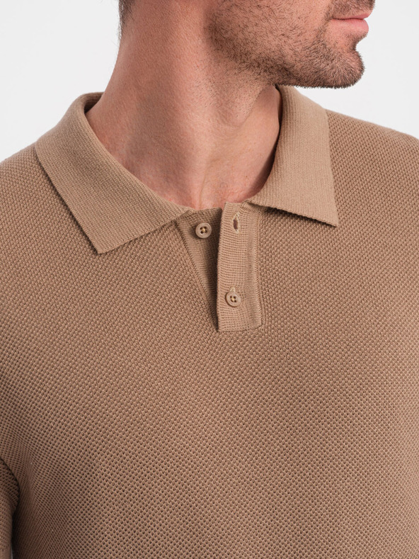 Ombre Clothing Hellbraunes Herren-Poloshirt Ombre Kleidung