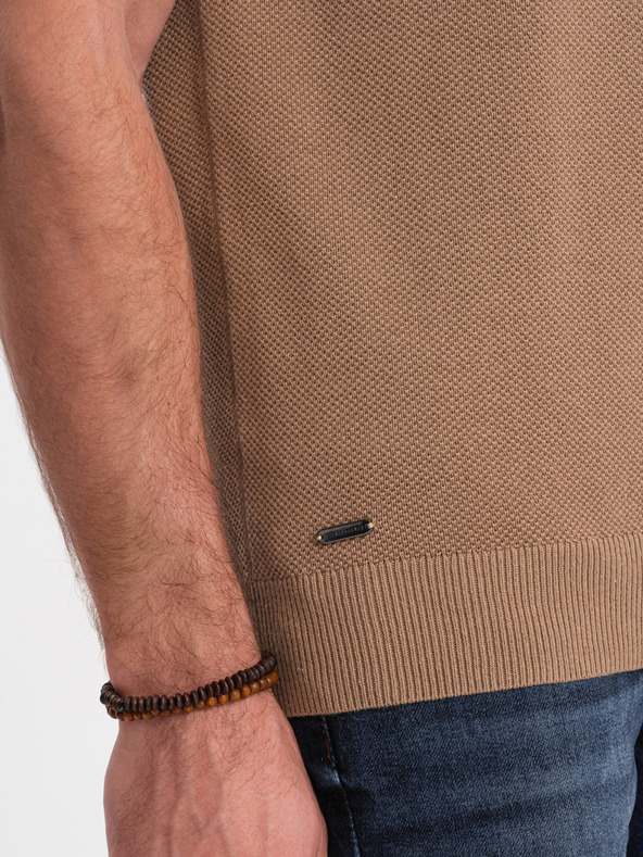 Ombre Clothing Hellbraunes Herren-Poloshirt Ombre Kleidung