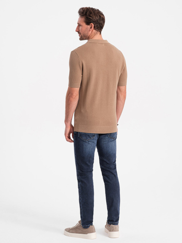 Ombre Clothing Hellbraunes Herren-Poloshirt Ombre Kleidung