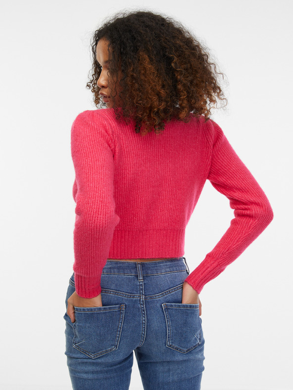 Orsay Rosa Damen-Strickjacke mit Wolle ORSAY