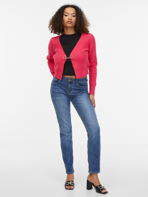 Orsay Rosa Damen-Strickjacke mit Wolle ORSAY