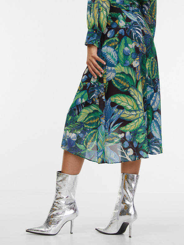 Orsay Schwarz-grün gemusterter Damenrock ORSAY