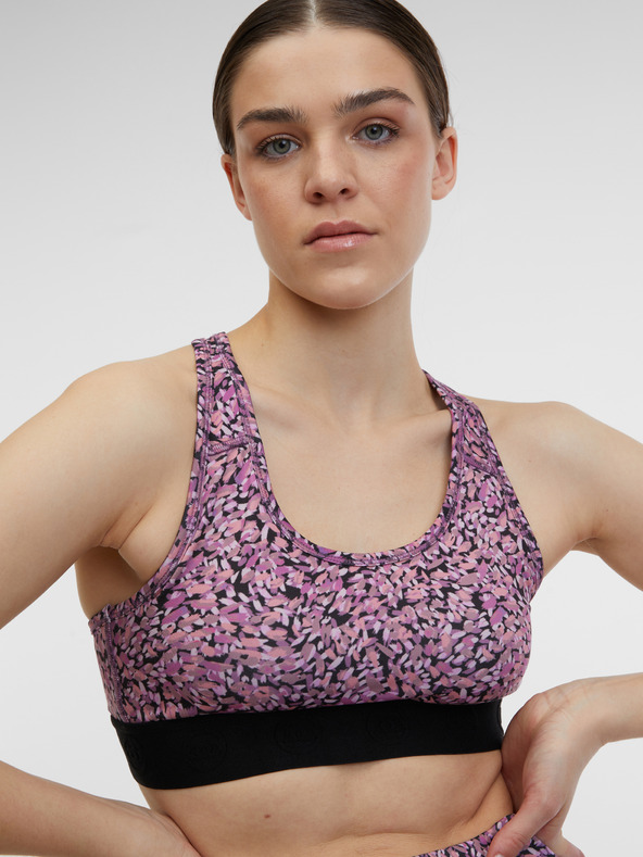Orsay Hellvioletter gemusterter Damen-Sport-BH ORSAY