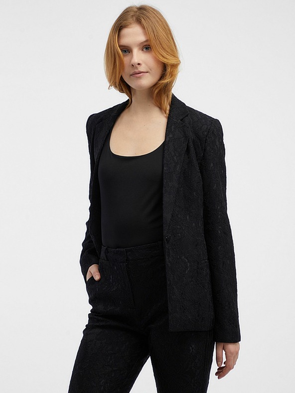 Orsay Schwarze gemusterte Damenjacke ORSAY