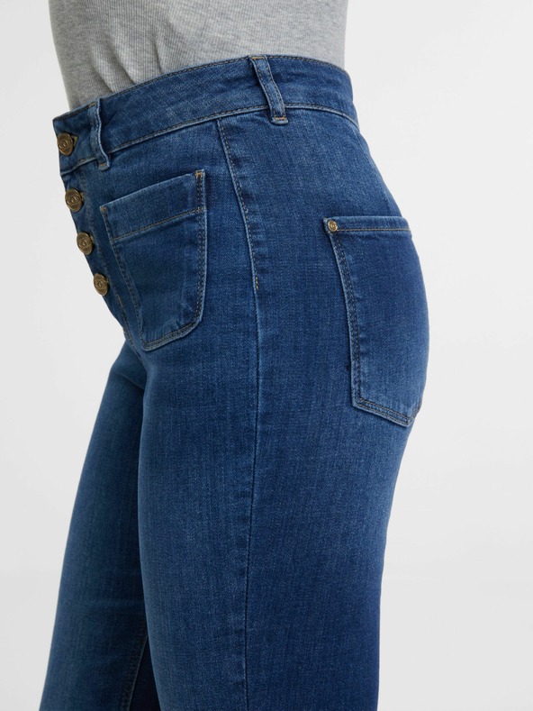 Orsay Dunkelblaue Damen-Bootcut-Jeans ORSAY
