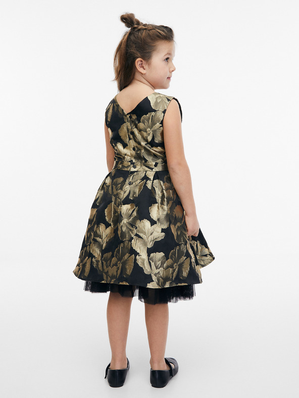 Orsay Geblümtes Kleid für Mädchen in Gold und Schwarz ORSAY