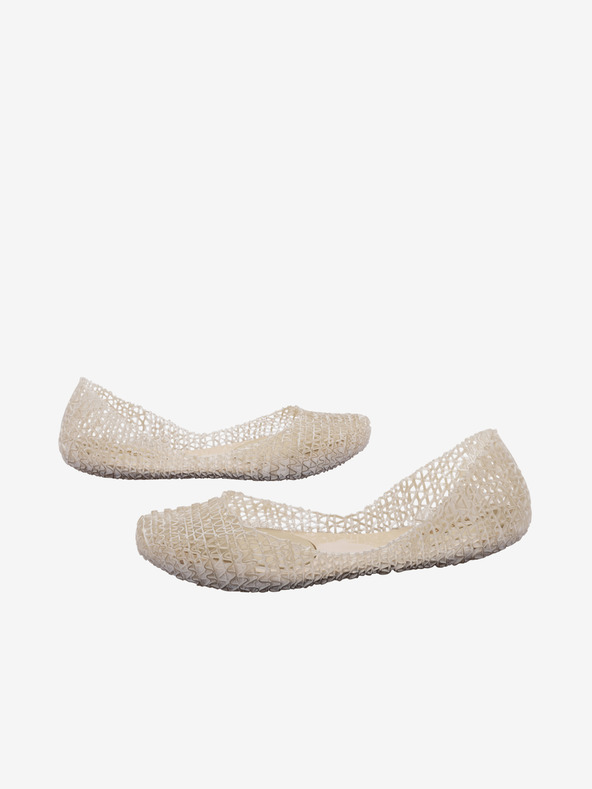 Melissa Cremefarbene Damen Melissa Campana Papel Gebürstete Ballerinas