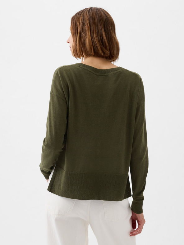 GAP Leinenpullover mit Schlitzen GAP