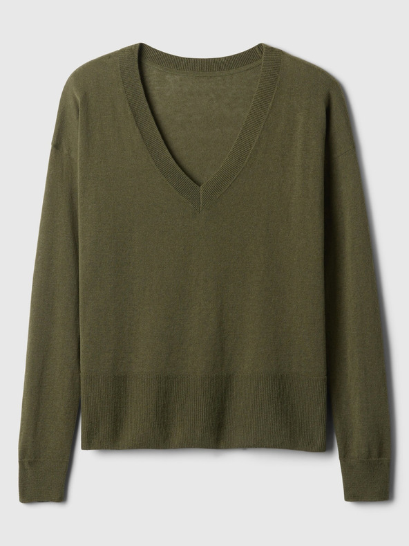 GAP Leinenpullover mit Schlitzen GAP