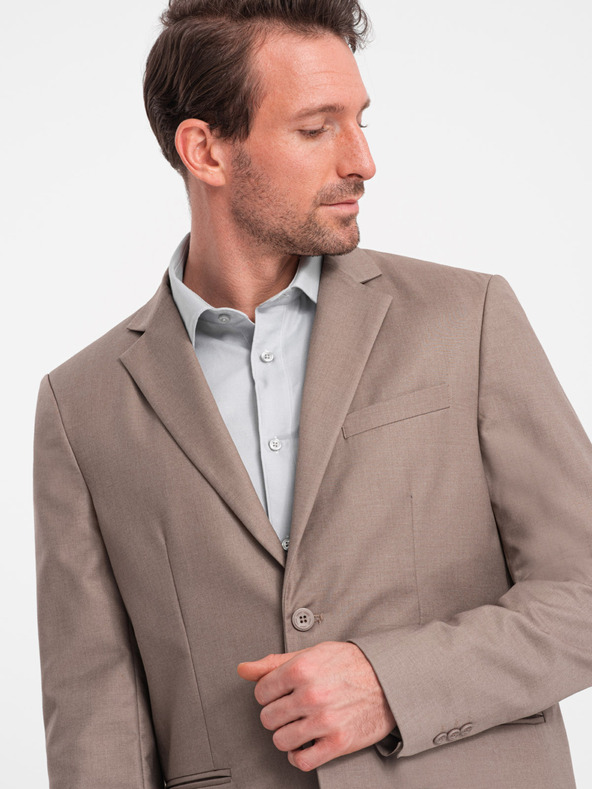 Ombre Clothing Beigefarbener Herren-Blazer Ombre Clothing