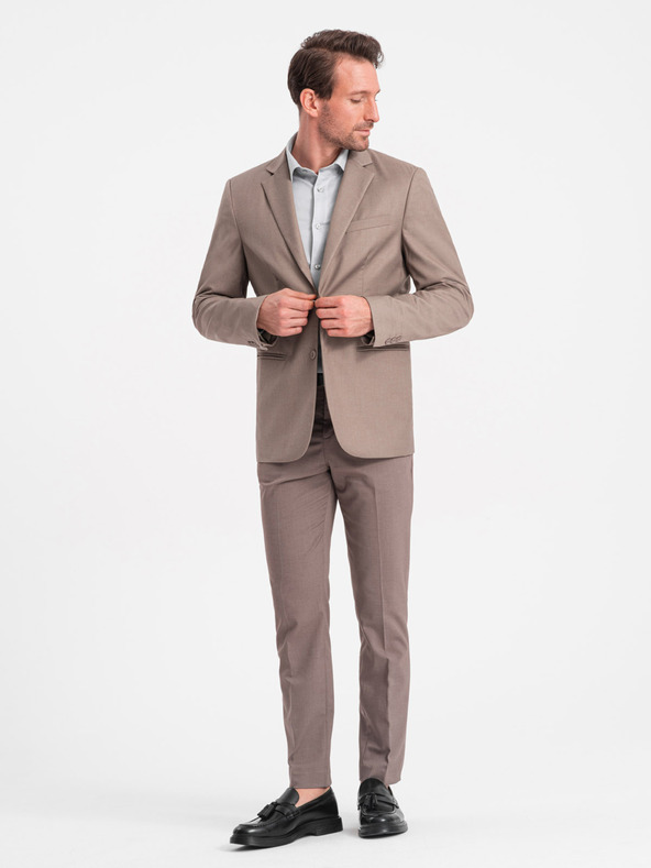Ombre Clothing Beigefarbener Herren-Blazer Ombre Clothing