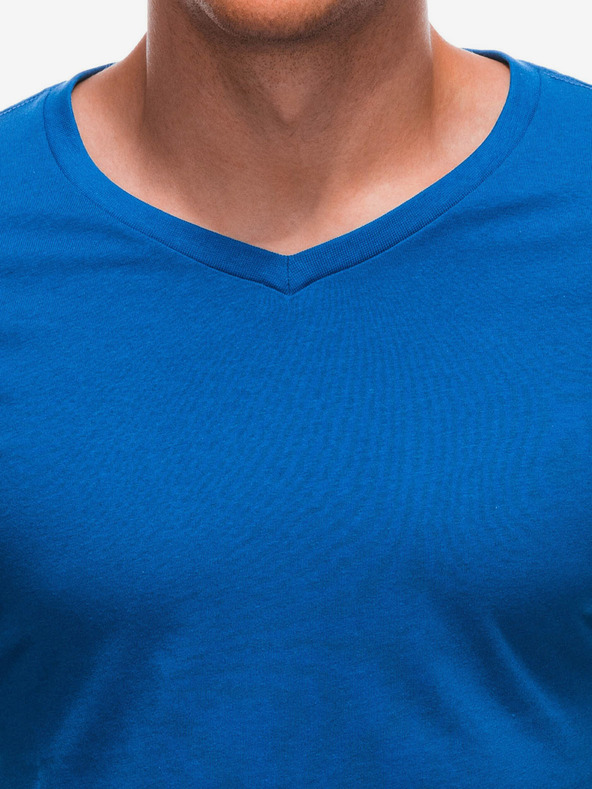 Edoti Blaues Herren Basic-T-Shirt Edoti