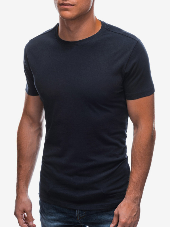 Edoti Dunkelblaues Herren-Basic-Shirt Edoti