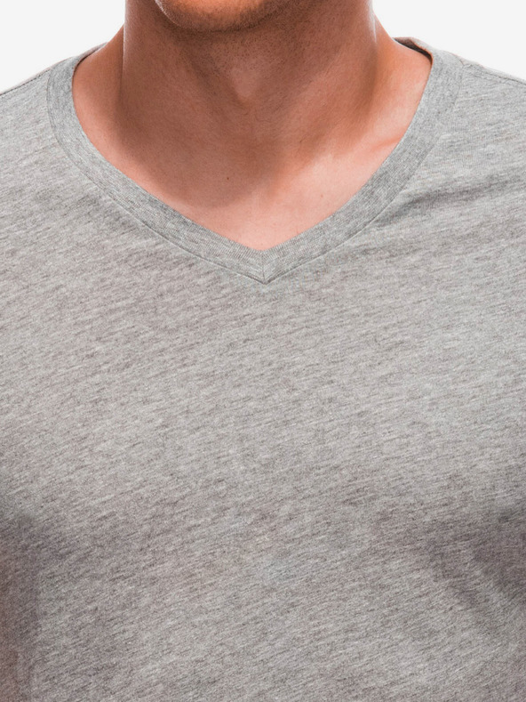 Edoti Graues Herren Basic-T-Shirt Edoti