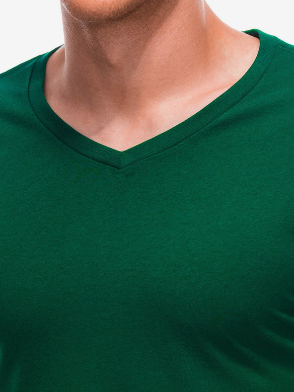 Edoti Grünes Herren-Basic-T-Shirt Edoti