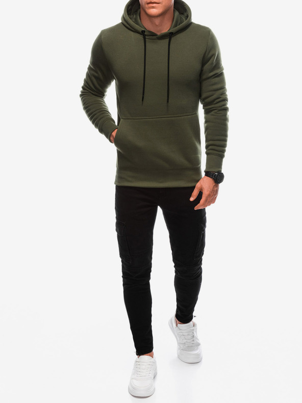 Edoti Khaki Herren-Kapuzenpullover Edoti