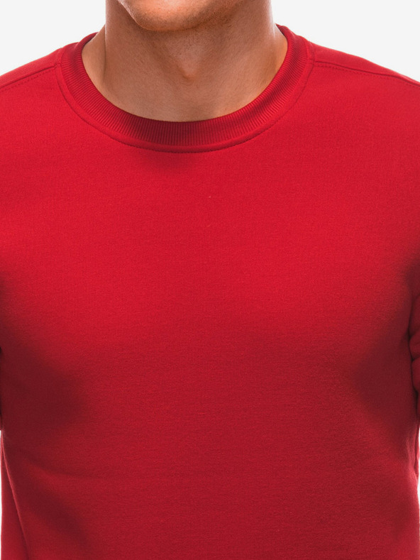 Edoti Rotes Herren-Basic-Sweatshirt Edoti