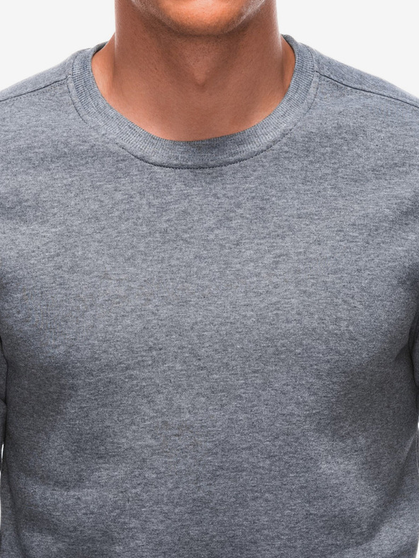 Edoti Graues Herren Basic-Sweatshirt Edoti