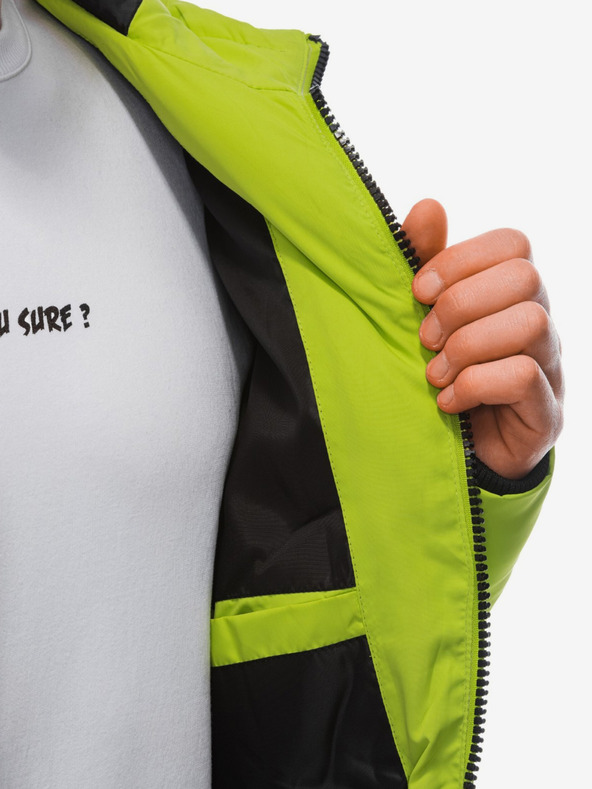Edoti Hellgrüne Herren-Steppwinterjacke Edoti