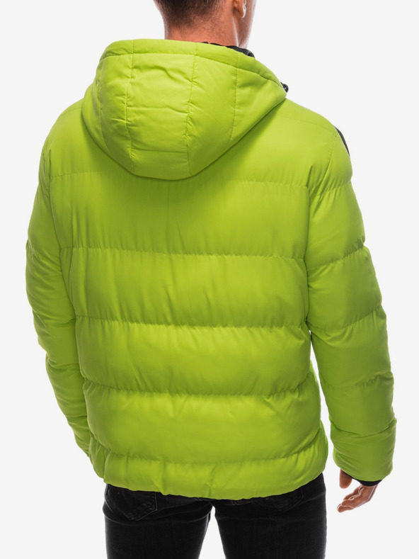 Edoti Hellgrüne Herren-Steppwinterjacke Edoti