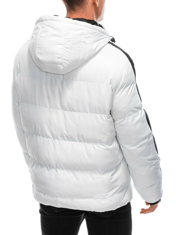 Edoti Weiße Herren Stepp-Winterjacke Edoti