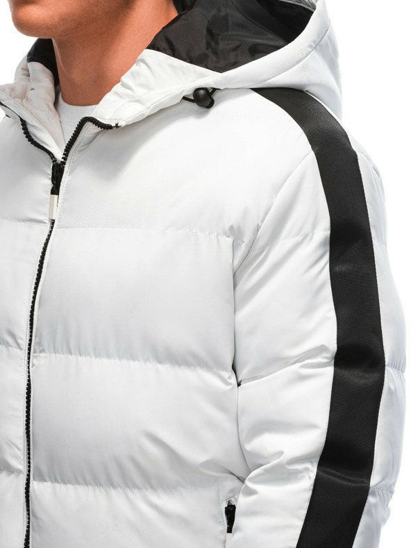 Edoti Weiße Herren Stepp-Winterjacke Edoti