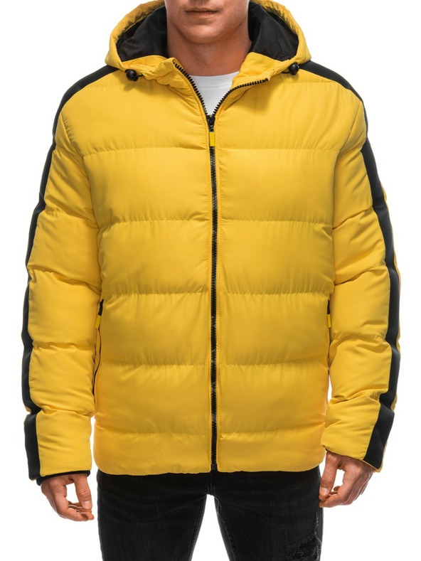 Edoti Gelbe Herren-Steppwinterjacke Edoti