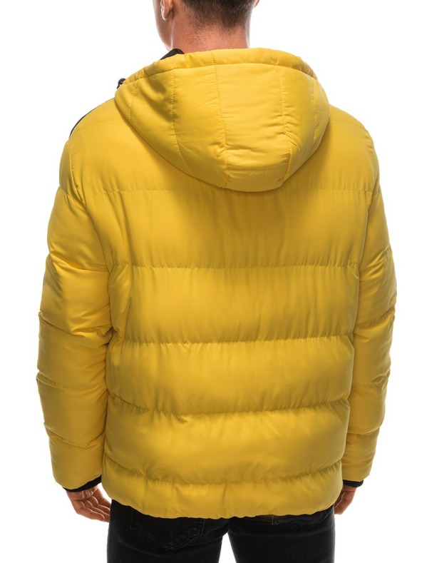 Edoti Gelbe Herren-Steppwinterjacke Edoti
