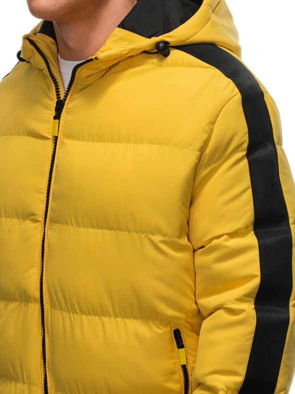 Edoti Gelbe Herren-Steppwinterjacke Edoti